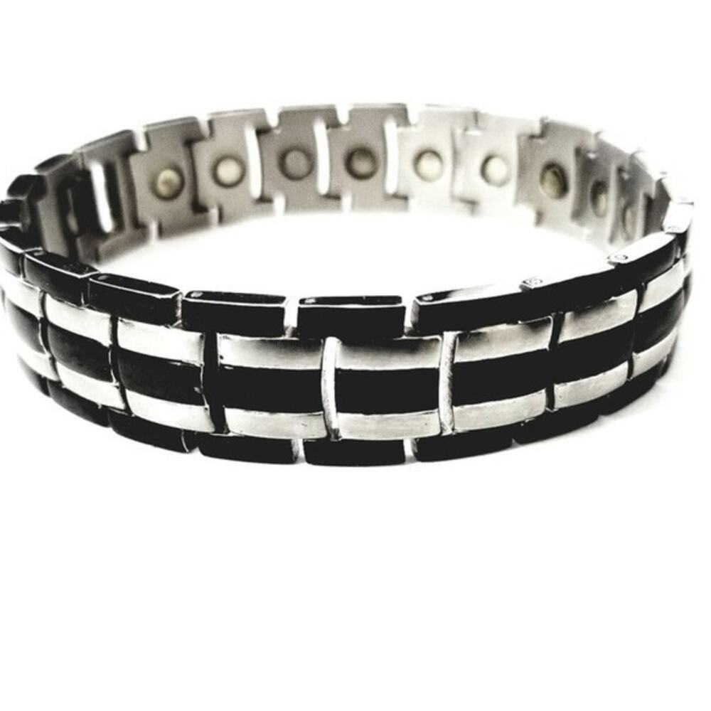 Men’s Black‎ 316L stainless steel magnetic bracelet 8.5 inches